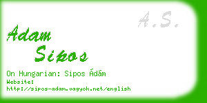 adam sipos business card